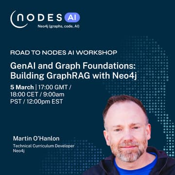 Cover Image for Road to NODES AI - GenAI and Graph Foundations: Building GraphRAG with Neo4j