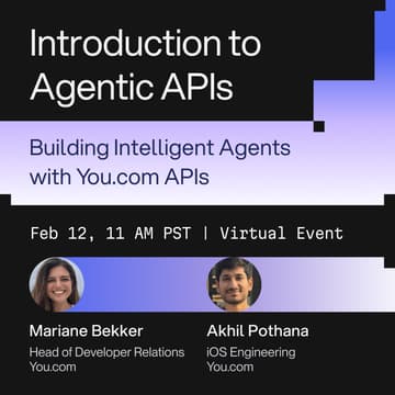 Cover Image for Introduction to Agentic APIs: Building Intelligent Agents with You.com