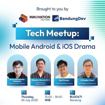 Cover Image for BandungDev Tech Meetup: Mobile Android & iOS