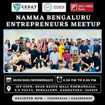 Cover Image for Namma Bengaluru Entrepreneurs Meetup