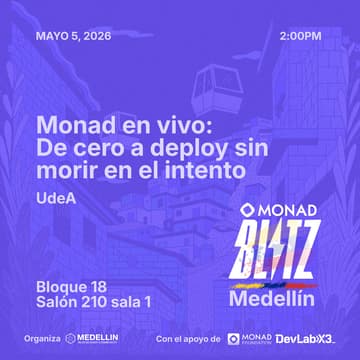 Cover Image for Monad en vivo: de cero a deploy sin morir en el intento🛠