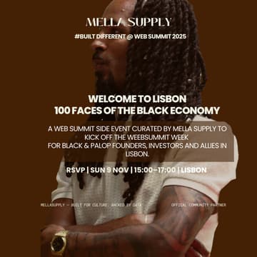 Cover Image for Built Different @ Web Summit – Welcome Reception: 100 Faces of the Black Economy