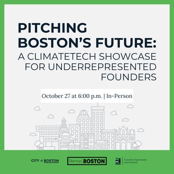 Cover Image for Pitching Boston’s Future: A Climatetech Showcase for Underrepresented Founders