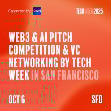 Cover Image for Web3 & AI Pitch Competition & VC networking by by Ga^3in Ventures at Tech Week in San Francisco