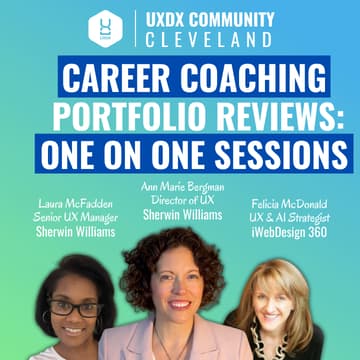 Cover Image for Career Coaching Portfolio Reviews - One on One Sessions with UXDX Cleveland
