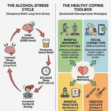 Cover Image for Ditch the Drink for Decompression: Understanding Alcohol's Role in Stress and Better Alternatives