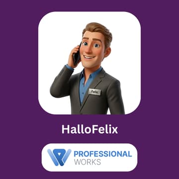 Cover Image for Die KI Bürokraft HalloFelix zusammen mit Professional Works effektiv einsetzen