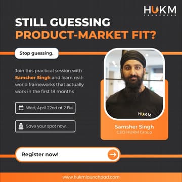 Cover Image for 🚀 Your Product Isn't the Problem. Your Market Is. Let's Fix That! - Samsher Singh CEO of HUKM