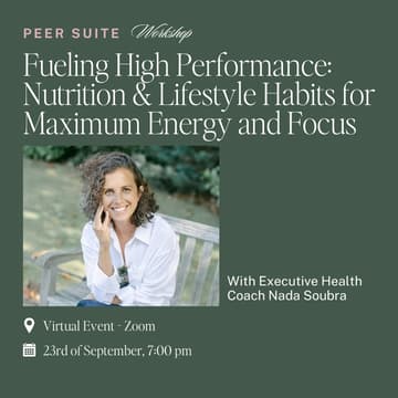 Cover Image for Peer Suite: Fueling High Performance: Nutrition & Lifestyle Habits for Maximum Energy and Focus