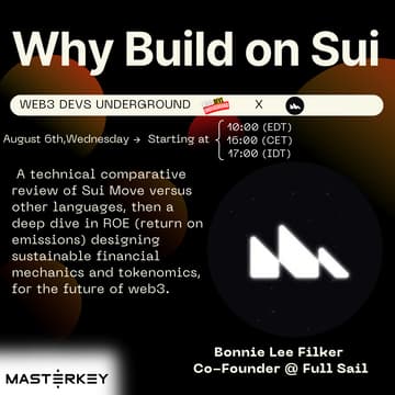Cover Image for Why Build on Sui | Online event by Web3 Devs Underground