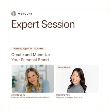 Cover Image for Expert Session: Create & Monetize a Personal Brand with CMO-Turned-Entrepreneur Amanda Goetz