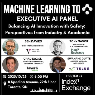 Cover Image for MLTO Executive AI Panel - Balancing AI Innovation with Safety:  Perspectives from Industry & Academia