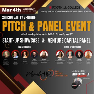 Cover Image for Silicon Valley Venture: Pitch & Panel Event at Foothill College