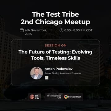 Cover Image for The Future of Testing: Evolving Tools,Timeless Skills | AI, Low code and more |  Chicago Meetup