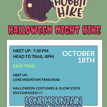 Cover Image for Hobbit Hike: Halloween Night Hike - Lone Mountain Outer Loop