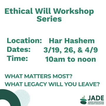 Cover Image for Ethical Will Workshop: What Matters Most?