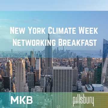Cover Image for MKB & Pillsbury NY Climate Week Networking Breakfast