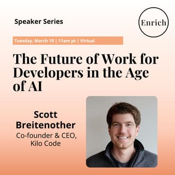 Cover Image for The Future of Work for Developers in the Age of AI | Workshop with Scott Breitenother