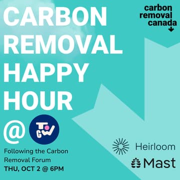Cover Image for Carbon Removal Happy Hour @ Toronto Climate Week