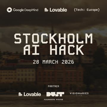 Cover Image for {Tech: Europe} Stockholm AI Hackathon | Founder Edition