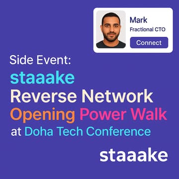 Cover Image for Side Event: staaake Reverse Network Opening Power Walk at Doha AI/Tech Conference