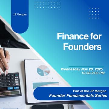 Cover Image for Finance for Founders (Founder Fundamentals Series by JPM)