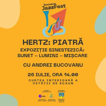 Cover Image for ”Hertz: Piatră” - Expoziție sinestezică: sunet - lumini - mișcare – cu Andrei Bucovanu