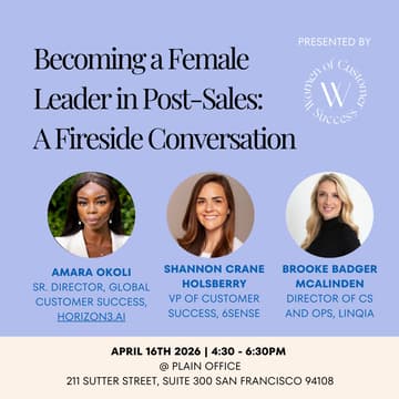 Cover Image for Becoming a Female Leader in Post-Sales: A Fireside Conversation
