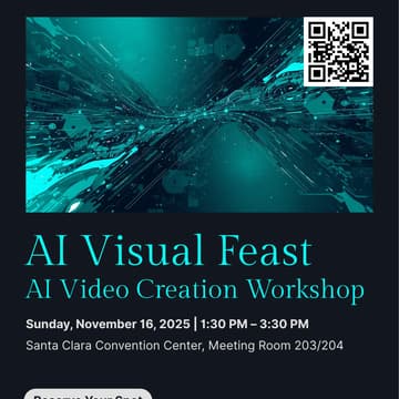 Cover Image for Global AI Pitch Summit 2025 Side Event: AI Visual Feast – AI Video Creation Workshop