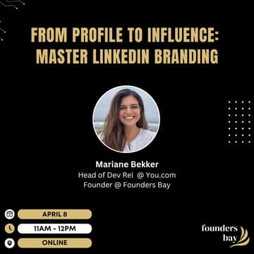 Cover Image for Founders Bay Virtual Workshop: From Profile to Influence: Master LinkedIn Branding