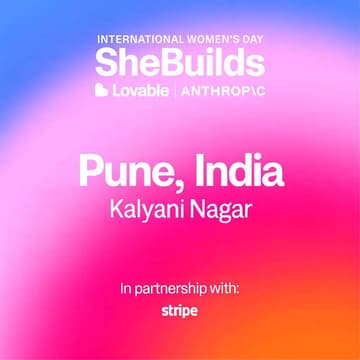 Cover Image for Pune x SheBuilds on Lovable for International Women's Day