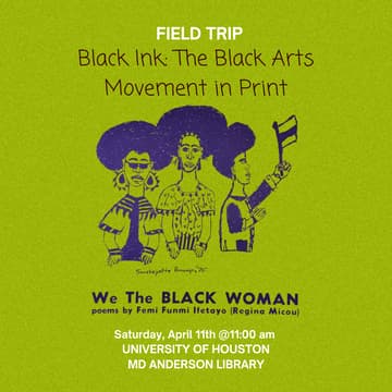Cover Image for SOTY Field Trip: Black Ink "The Black Arts Movement in Print"