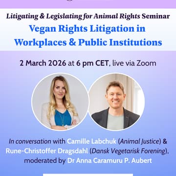 Cover Image for Vegan Rights Litigation in Workplaces & Public Institutions