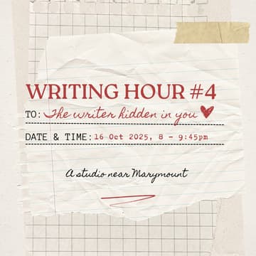 Cover Image for <EVENT UNDER CONSTRUCTION> Writing as Play: An Hour of Creative Exploration | Writing Hour #7