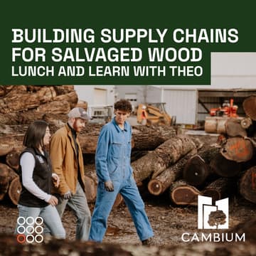 Cover Image for Building Supply Chains for Salvaged Wood - Lunch & Learn with Theo Hooker