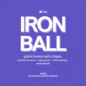 Cover Image for Iron Ball by Cliqk + Pier + Coeus Collective - Ivy League Gala for Investors