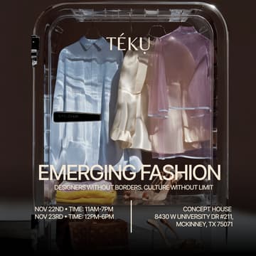 Cover Image for TEKU Emerging Fashion Pop-Up (Nov 22-23)