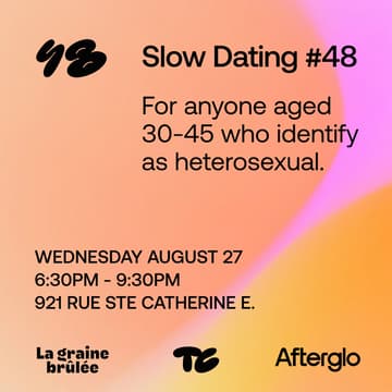 Cover Image for Slow Dating #48 (Hetero 30-45)