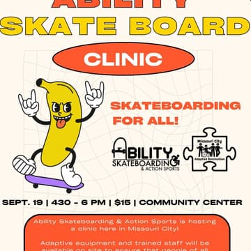 Cover Image for Ability Skateboard Clinic - Skateboarding for ALL!