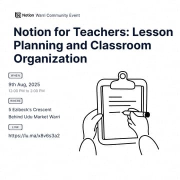 Cover Image for Notion for Teachers: Lesson Planning and Classroom Organization