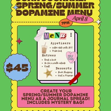 Cover Image for Junk Journaling Event: Spring/Summer Dopamine Menu