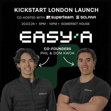 Cover Image for EasyA Kickstart Accelerator Launch - London
