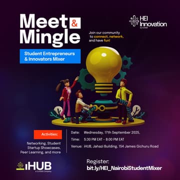 Cover Image for Student Entrepreneurs & Innovators Mixer Nairobi