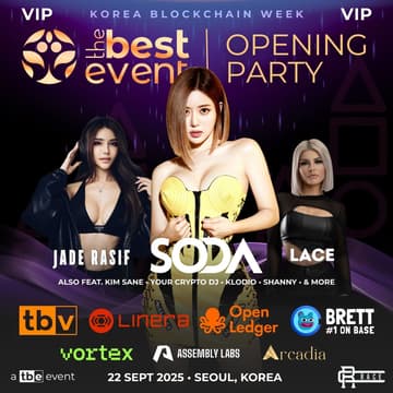 Cover Image for The Best Event: Opening Party VIP & KOLs @ Korea Blockchain Week