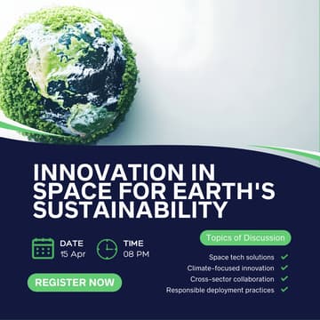 Cover Image for Innovation in Space for Earth Sustainability