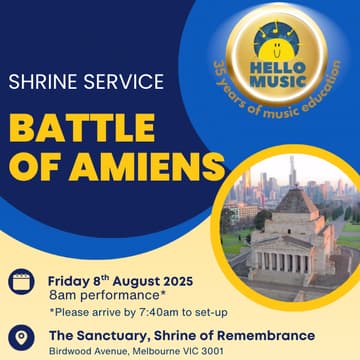 Cover Image for Performance - Shrine Service for the Battle of Amiens