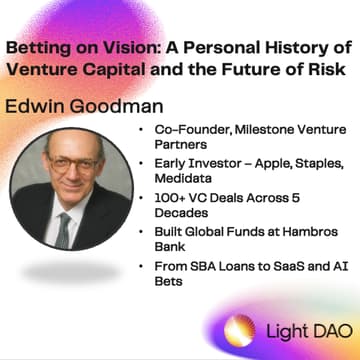 Cover Image for Betting on Vision: A Personal History of VC and the Future of Risk - Light Dao Salon (NYC)
