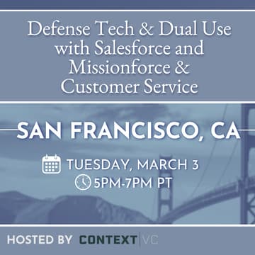 Cover Image for Defense Tech & Dual Use with Salesforce and Missionforce & Customer Service