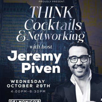 Cover Image for THINK Cocktails and Networking by MONEYBALL Networks. Hosted by Jeremy Piven