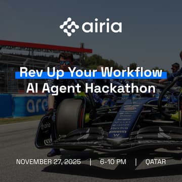 Cover Image for Rev Up Your Workflow: AI Agent Hackathon with Airia